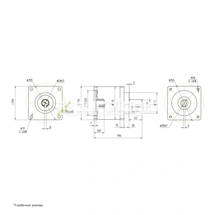 Редуктор планетарный 130PX6K-19K 19 362 Редуктор планетарный 130PX6K-19K фото