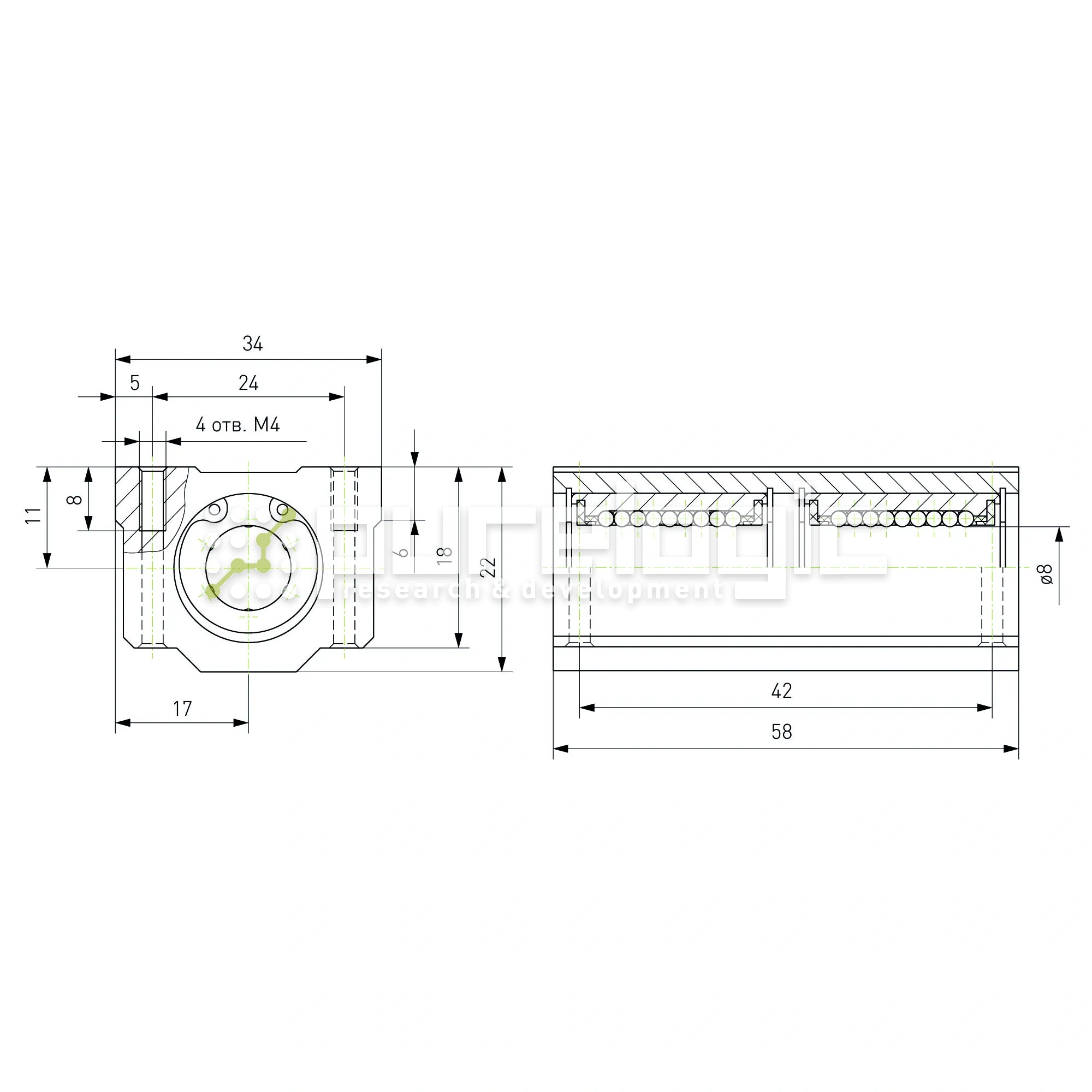Модуль опорный удлиненный SC8L-UU 601 Модуль опорный удлиненный SC8L-UU фото