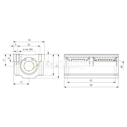 Модуль опорный удлиненный SC8L-UU 601 Модуль опорный удлиненный SC8L-UU фото