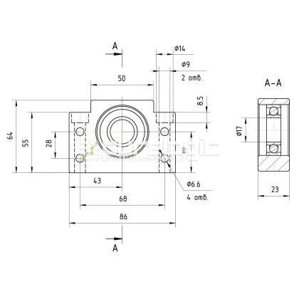 Опора ШВП Hiwin BF17-C5 7 836 Опора ШВП Hiwin BF17-C5 фото
