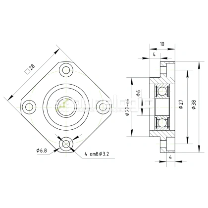 Опора ШВП подшипниковая FF6-C5 2 269 Опора ШВП подшипниковая FF6-C5 фото