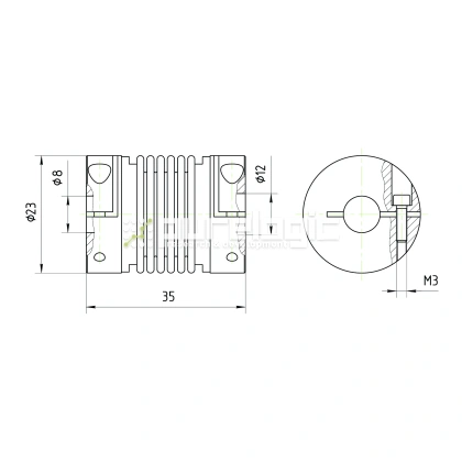 Муфта соединительная BB-2335-8-12 фото