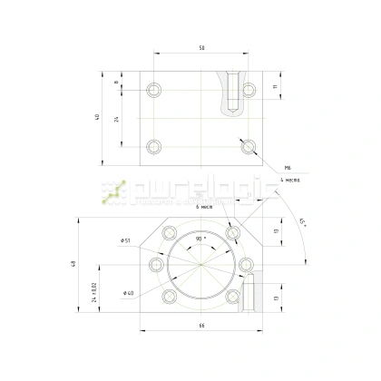 Держатель гайки ШВП DSG2505/2510 1 125 Держатель гайки ШВП DSG2505/2510 фото