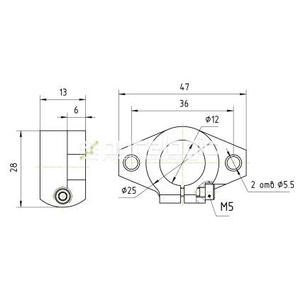 Держатель вала SHF12 фото