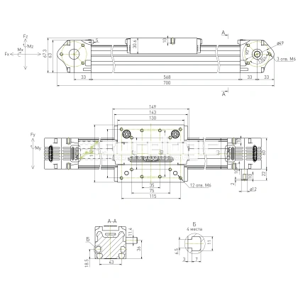 Модуль линейного перемещения CCM-W60-700-1A фото