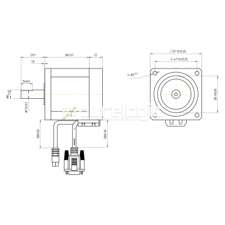 Двигатель шаговый с энкодером YK257EC76E1 фото