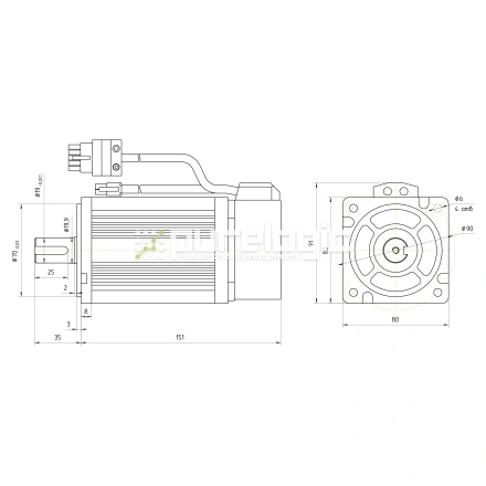 Серводвигатель 80ST-M02430 фото