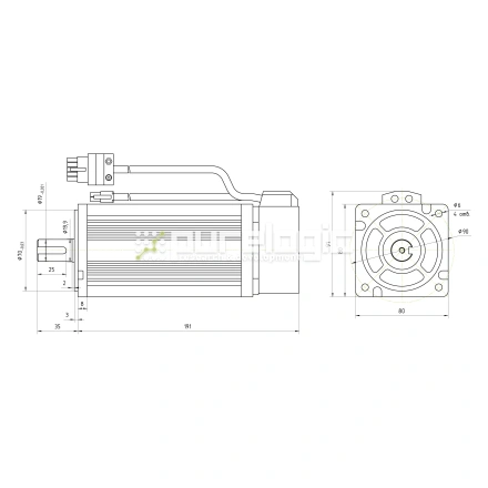 Серводвигатель 80ST-M04025 фото