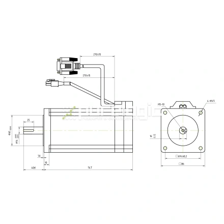 Двигатель шаговый с энкодером CS-M23485 фото