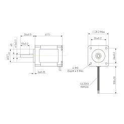 Двигатель шаговый биполярный 35CM04