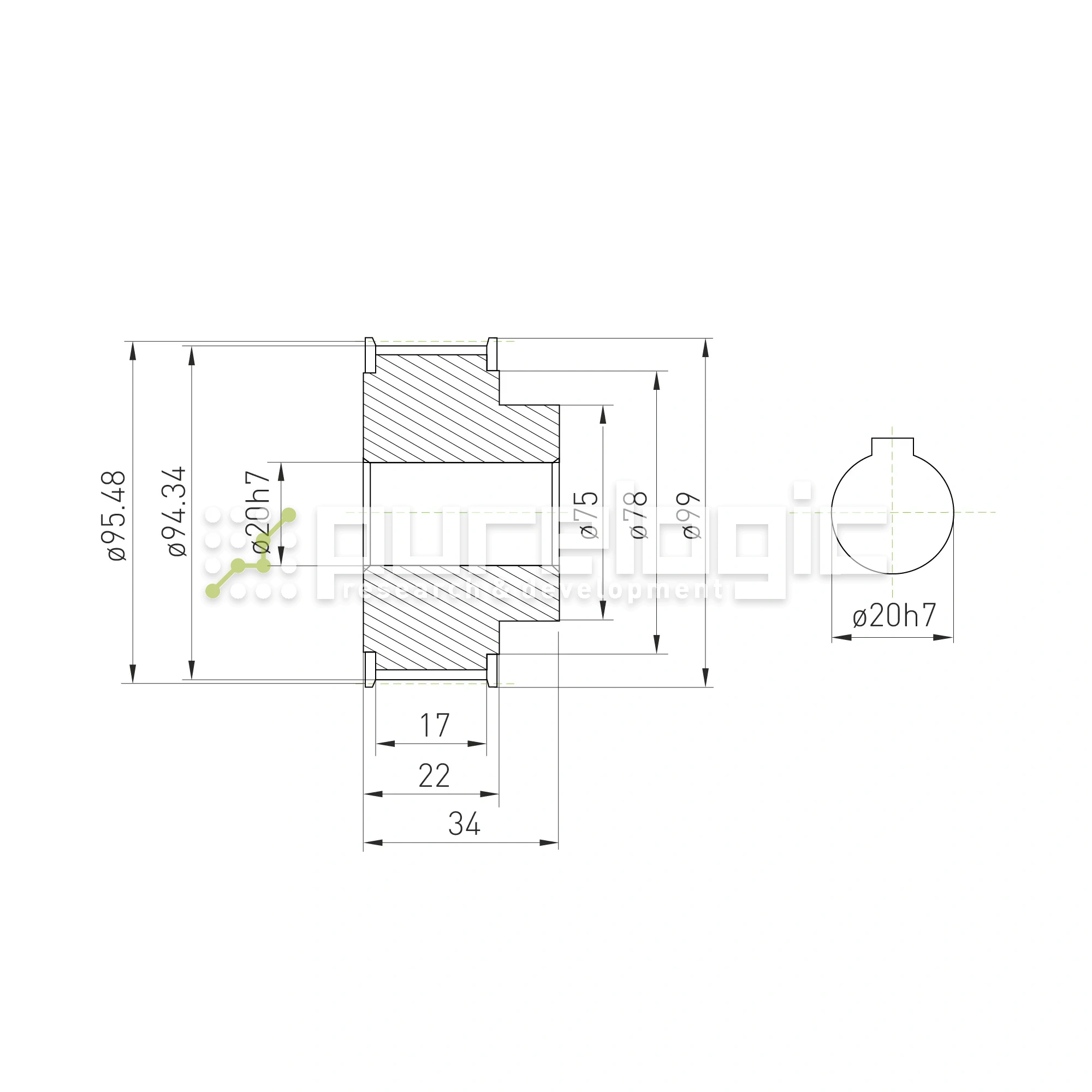 Шкив зубчатый BLA-60-5M-15-B-C20 3 746 Шкив зубчатый BLA-60-5M-15-B-C20 фото