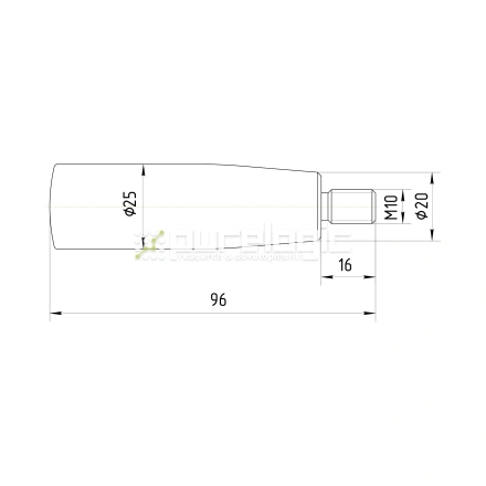 Рукоятка 100101-80*M10 фото