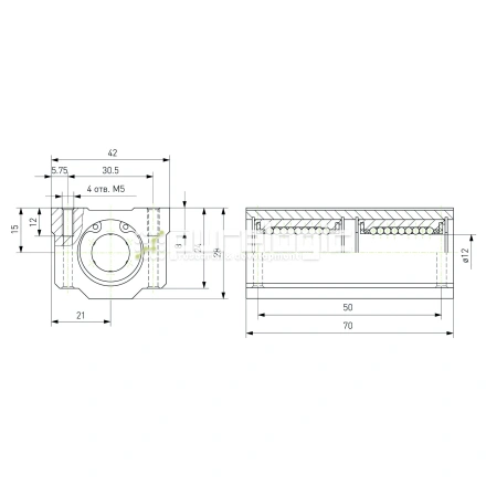 Модуль опорный удлиненный SC12L-UU фото