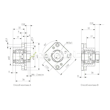 Опора ШВП Hiwin FK15-C5 15 478 Опора ШВП Hiwin FK15-C5 фото