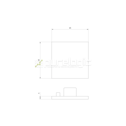 Пластиковая торцевая заглушка 4545EG фото