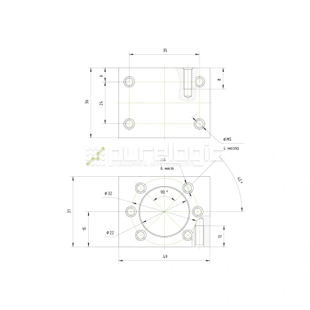 Держатель гайки ШВП DSG1204 фото