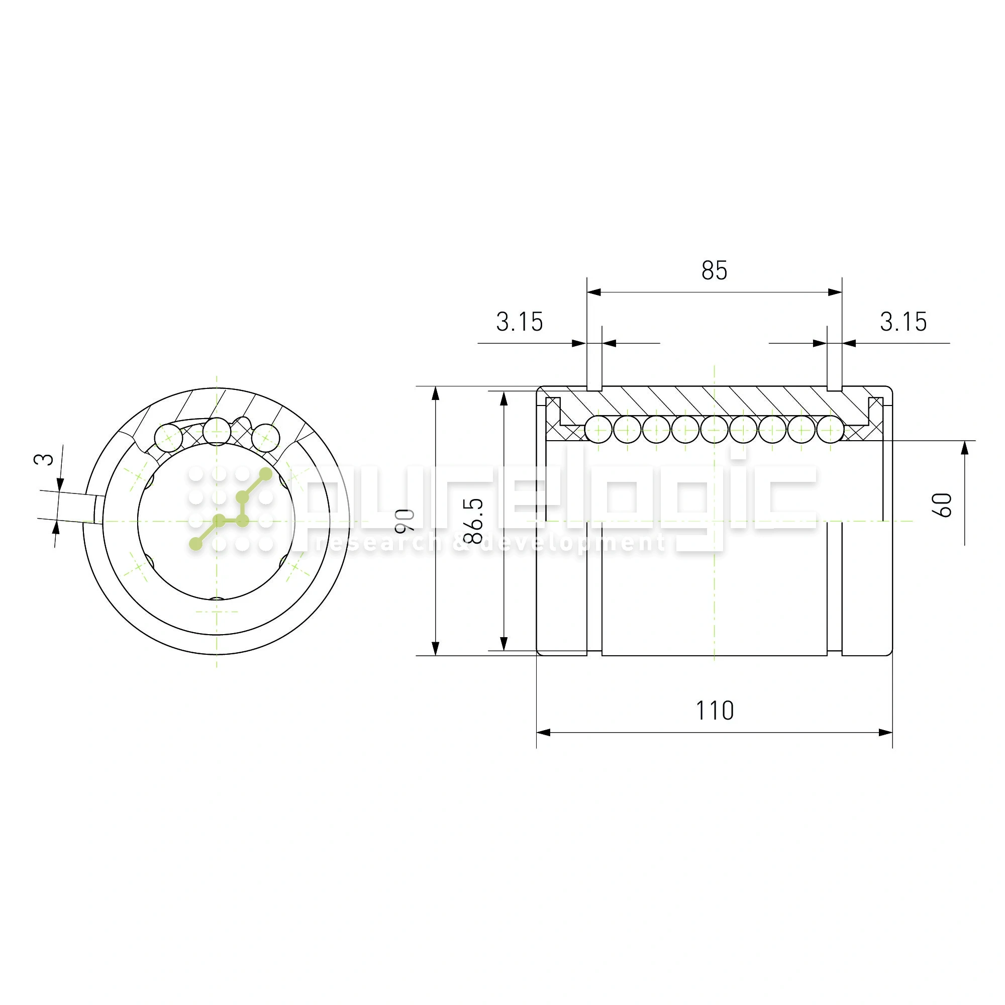 Втулка шариковая LM60-AJ 4 612 Втулка шариковая LM60-AJ фото
