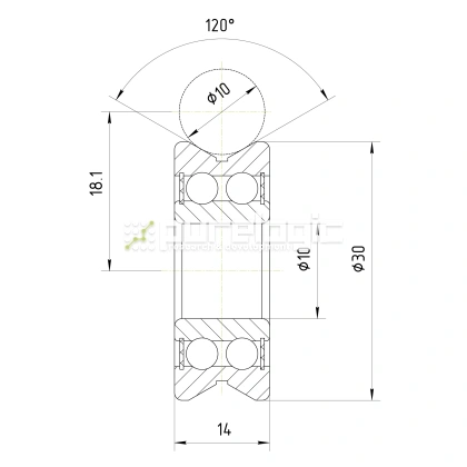 Опорный ролик LV20/8ZZ фото