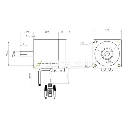 Двигатель шаговый с энкодером YK3110EC220C1 45 520 Двигатель шаговый с энкодером YK3110EC220C1 фото
