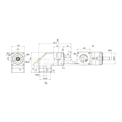 Редуктор планетарный угловой 80WPLF15K-19S 46 753 Редуктор планетарный угловой 80WPLF15K-19S фото