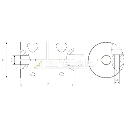 Муфта соединительная SB-2030-6.35-8 фото