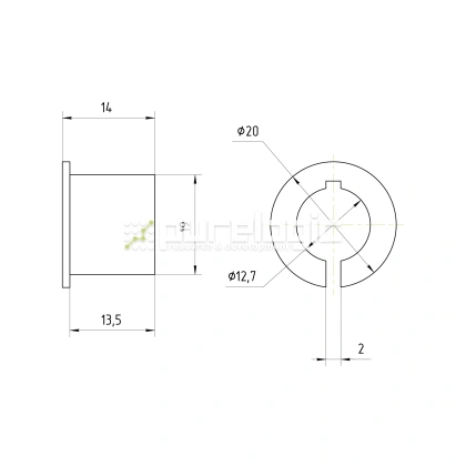 Втулка переходная PG19x12.7 фото