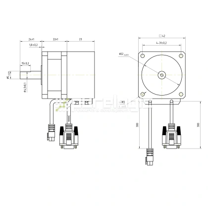 Двигатель шаговый с энкодером CS-M21702 5 279 Двигатель шаговый с энкодером CS-M21702 фото
