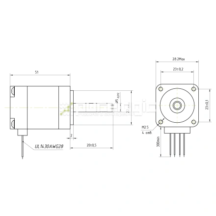 Двигатель шаговый FL28STH51-0674A фото