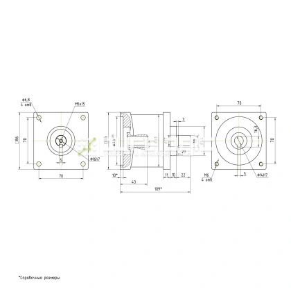 Редуктор планетарный 86PX4K-14K 10 818 Редуктор планетарный 86PX4K-14K фото