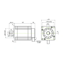 Двигатель шаговый трехфазный 3PL110H127-D19