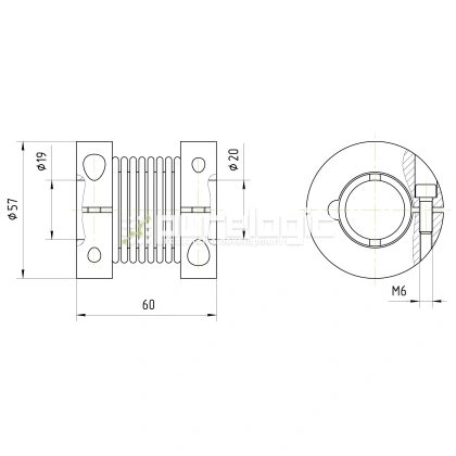 Муфта соединительная BB3-5760-19-20 5 413 Муфта соединительная BB3-5760-19-20 фото