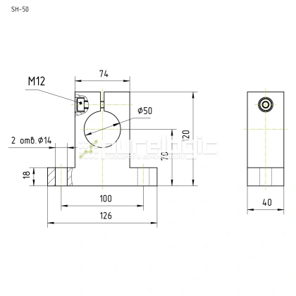 Держатель вала SH50 1 378 Держатель вала SH50 фото