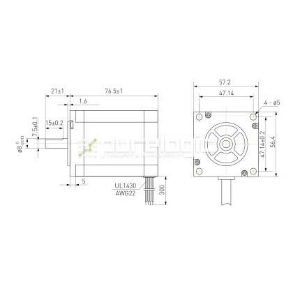Двигатель шаговый биполярный 57CM23-3A фото