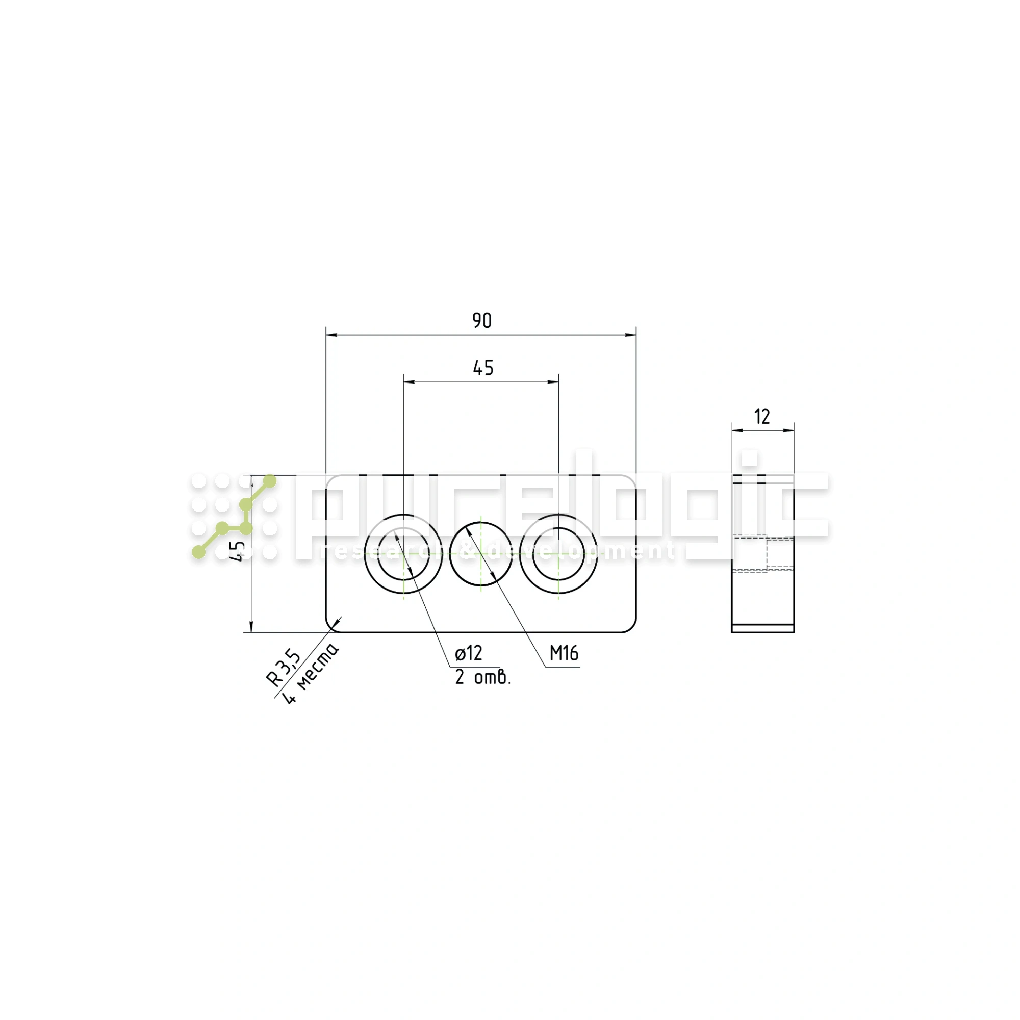 Пластина 4590EGJ-M16 406 Пластина 4590EGJ-M16 фото