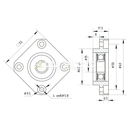 Опора ШВП подшипниковая FF15-C5 3 904 Опора ШВП подшипниковая FF15-C5 фото