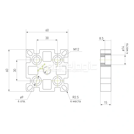 Пластина 6060EGJ-M12 фото