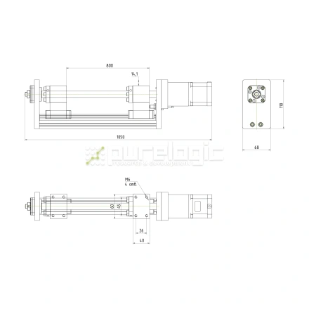 Модуль линейного перемещения PLLM-71-800 фото