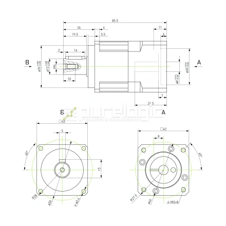 Редуктор планетарный прецизионный 42VRB5K-S13-P0 фото