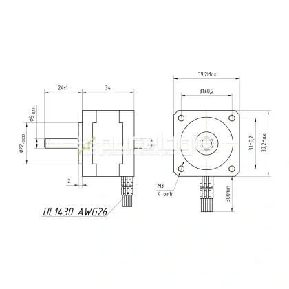 Двигатель шаговый FL39ST34-0404A 2 701 Двигатель шаговый FL39ST34-0404A фото