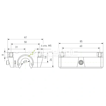 Модуль опорный удлиненный TBR16L 1 429 Модуль опорный удлиненный TBR16L фото