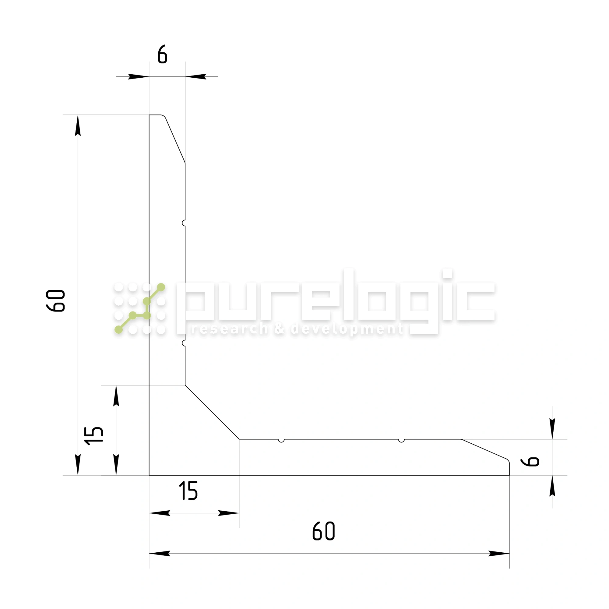 Алюминиевый уголок HXB6060x6 2 288 Алюминиевый уголок HXB6060x6 фото