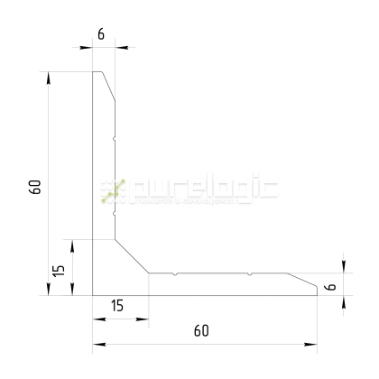 Алюминиевый уголок HXB6060x6 2 288 Алюминиевый уголок HXB6060x6 фото
