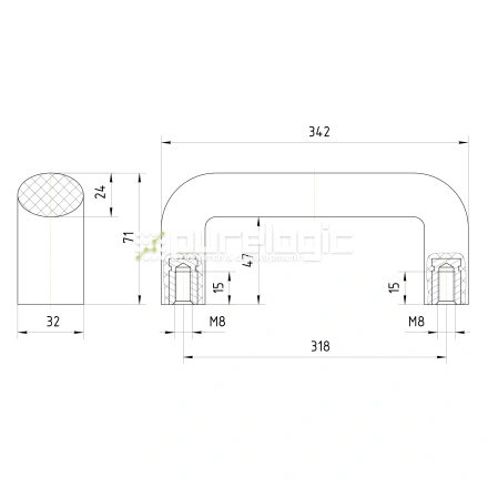 Ручка бугельная 100401-320*M8 фото