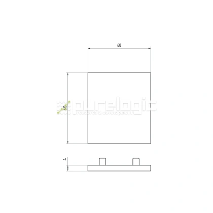 Пластиковая торцевая заглушка 6060BG фото