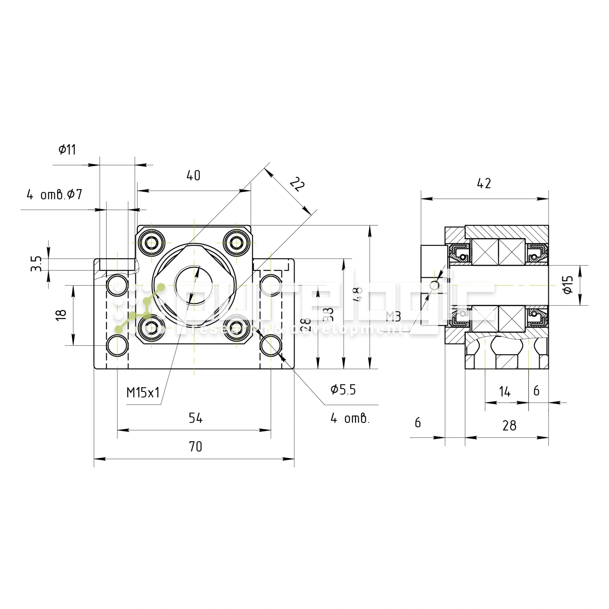 Опора ШВП BSS BK15-C7 1 973 Опора ШВП BSS BK15-C7 фото