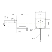 Двигатель шаговый биполярный 42CM04
