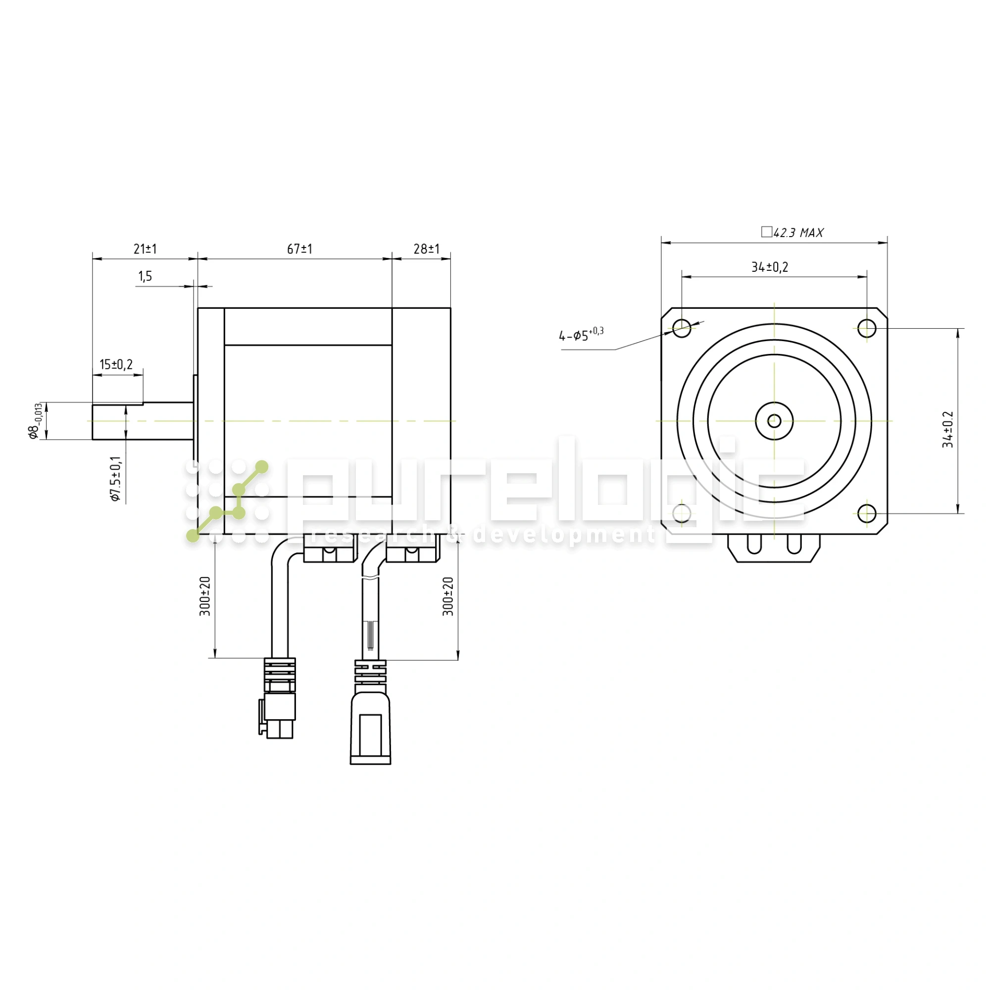Двигатель шаговый с энкодером YK242EC67E1 10 940 Двигатель шаговый с энкодером YK242EC67E1 фото