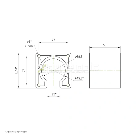 Кронштейн алюминиевый MH-57AP фото