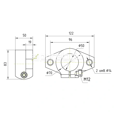 Держатель вала SHF50 фото