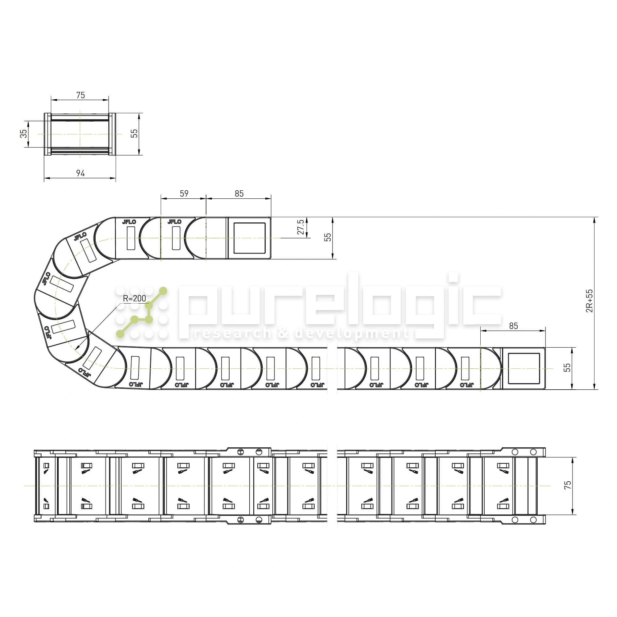Кабель-канал пластиковый J35F.1.75S-R200 5 518 Кабель-канал пластиковый J35F.1.75S-R200 фото